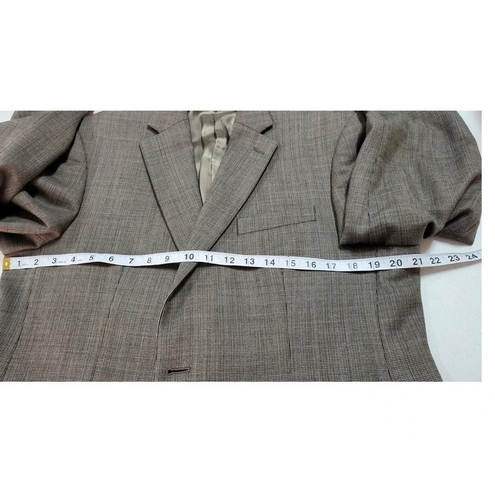 Lauren Ralph Lauren Men's Wool BlazerJacket Size 41R Brown Plaid Business Casual